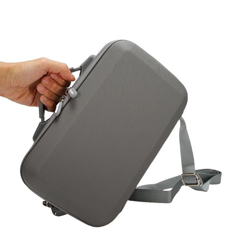 For DJI Osmo 360 Adventure Combo Flymile PU Leather Shoulder Bag Waterproof Crossbody Sling Bag - Gray