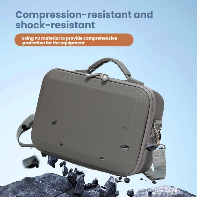 For DJI Osmo 360 Adventure Combo Flymile PU Leather Shoulder Bag Waterproof Crossbody Sling Bag - Gray