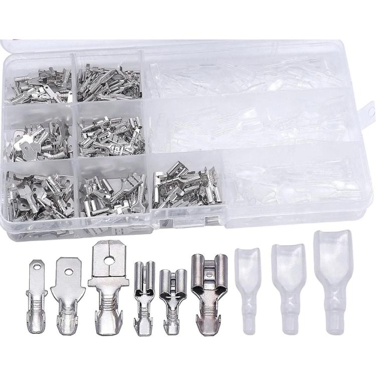 360pcs /Set Cold Press Terminal Block Spring Insert and Cover Set, Specification: Iron