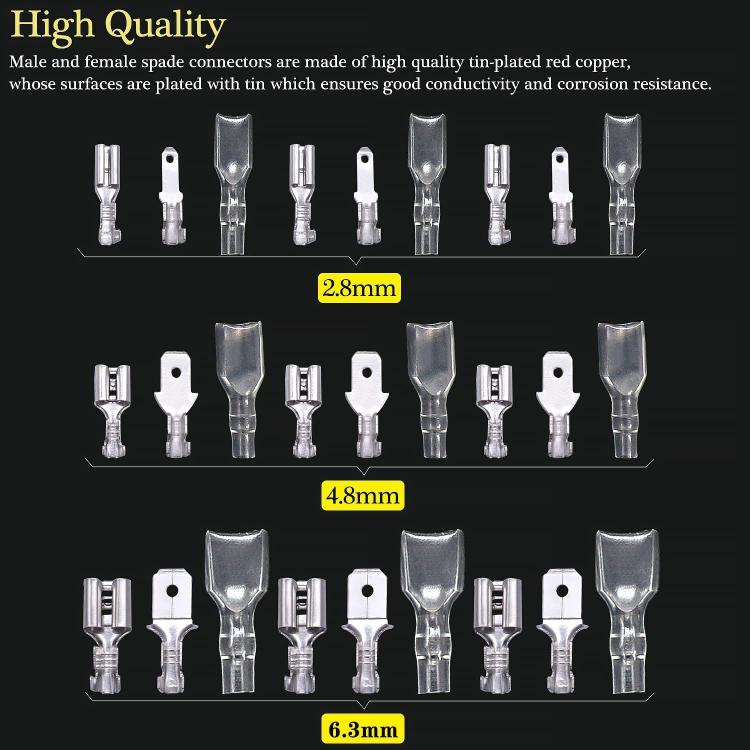 360pcs /Set Cold Press Terminal Block Spring Insert and Cover Set, Specification: Iron