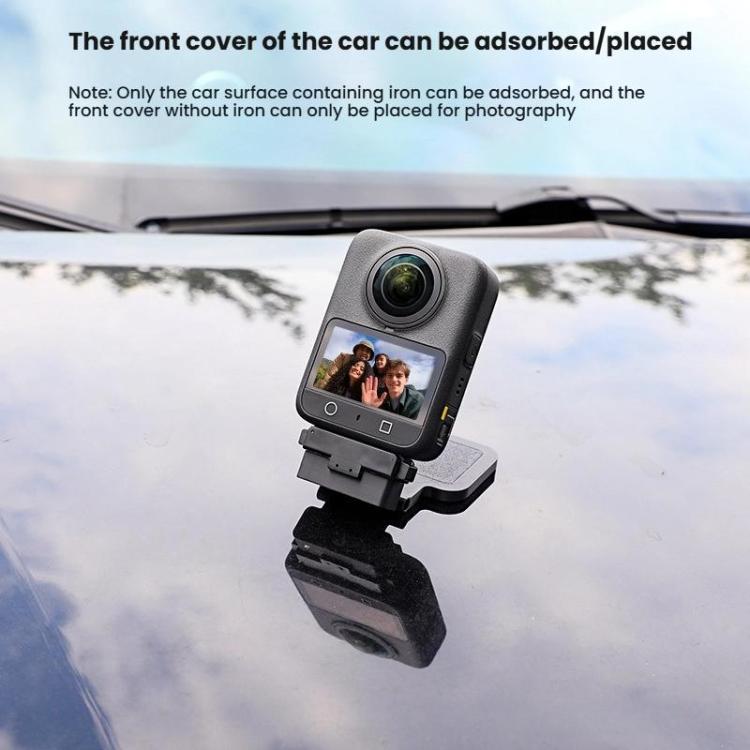 For DJI Osmo 360 Camera Magnetic Quick-Release Base Portable Desktop Stand - Black