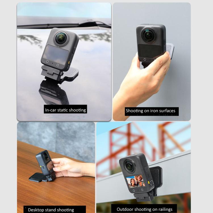 For DJI Osmo 360 Camera Magnetic Quick-Release Base Portable Desktop Stand - Black