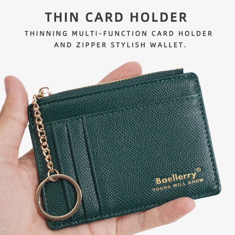 Baellerry K9117 Women Multi Card Slot Card Holder Thin Style With Keychain Coin Purse