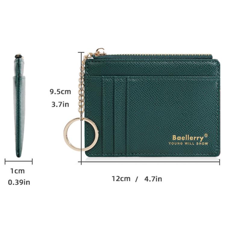 Baellerry K9117 Women Multi Card Slot Card Holder Thin Style With Keychain Coin Purse