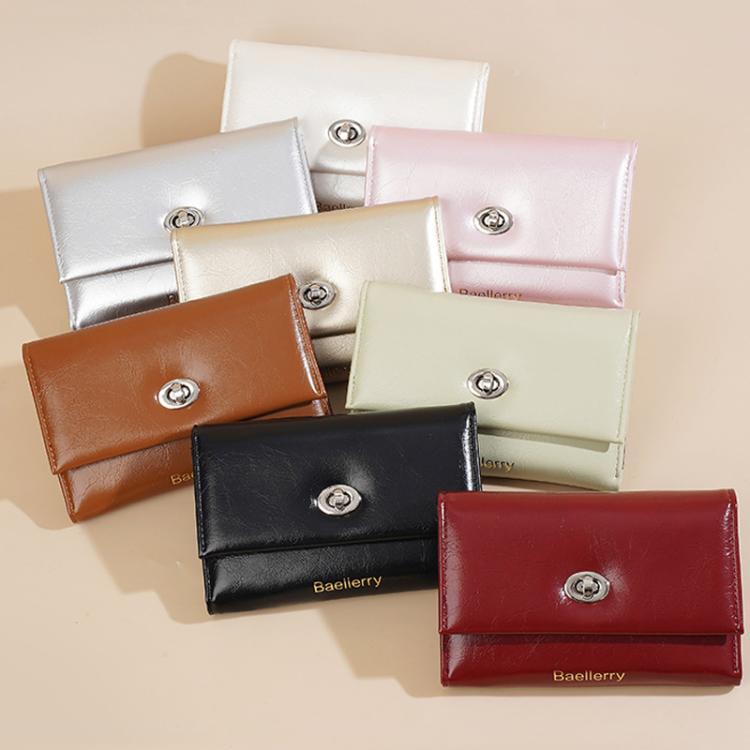 Baellerry N8400 Women Short Style Three Fold Zipper Wallet
