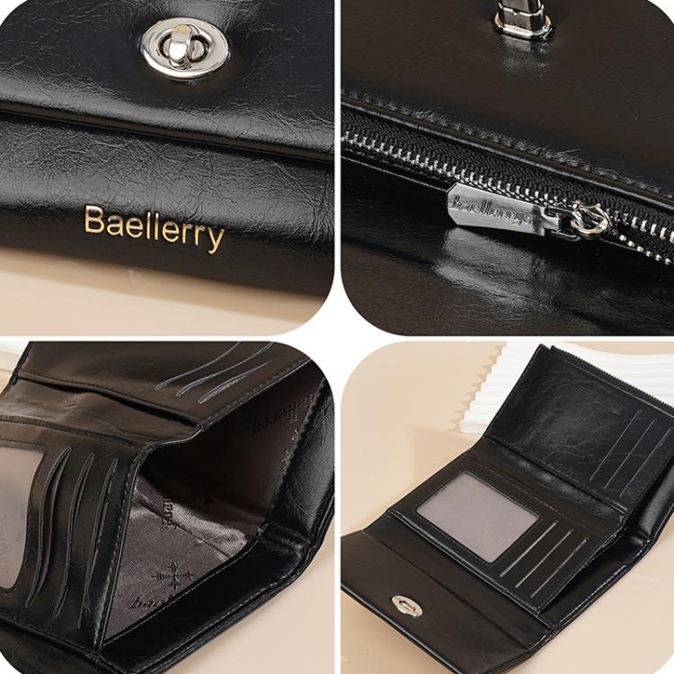 Baellerry N8400 Women Short Style Three Fold Zipper Wallet