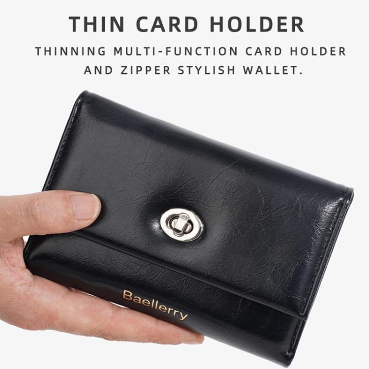Baellerry N8400 Women Short Style Three Fold Zipper Wallet