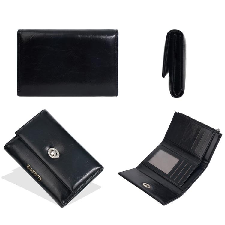 Baellerry N8400 Women Short Style Three Fold Zipper Wallet