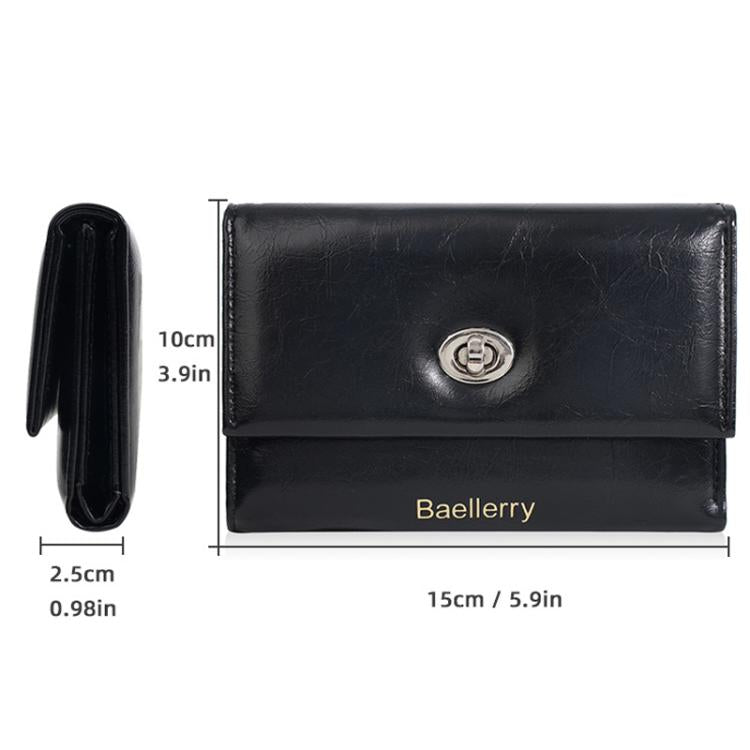 Baellerry N8400 Women Short Style Three Fold Zipper Wallet