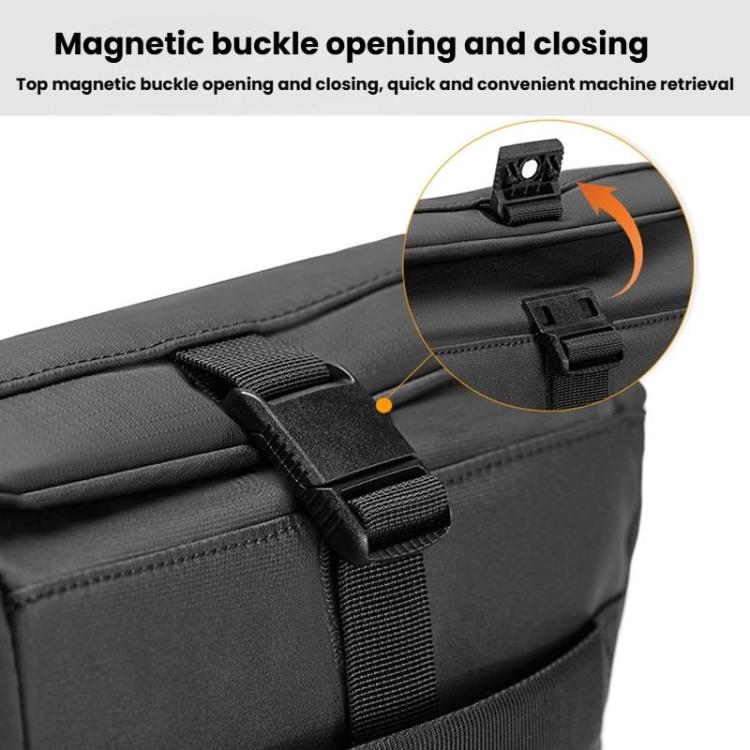 Cwatcun D198 Small Expandable Single Shoulder Camera Bag Waterproof Multi-Function Camera Bag - Black