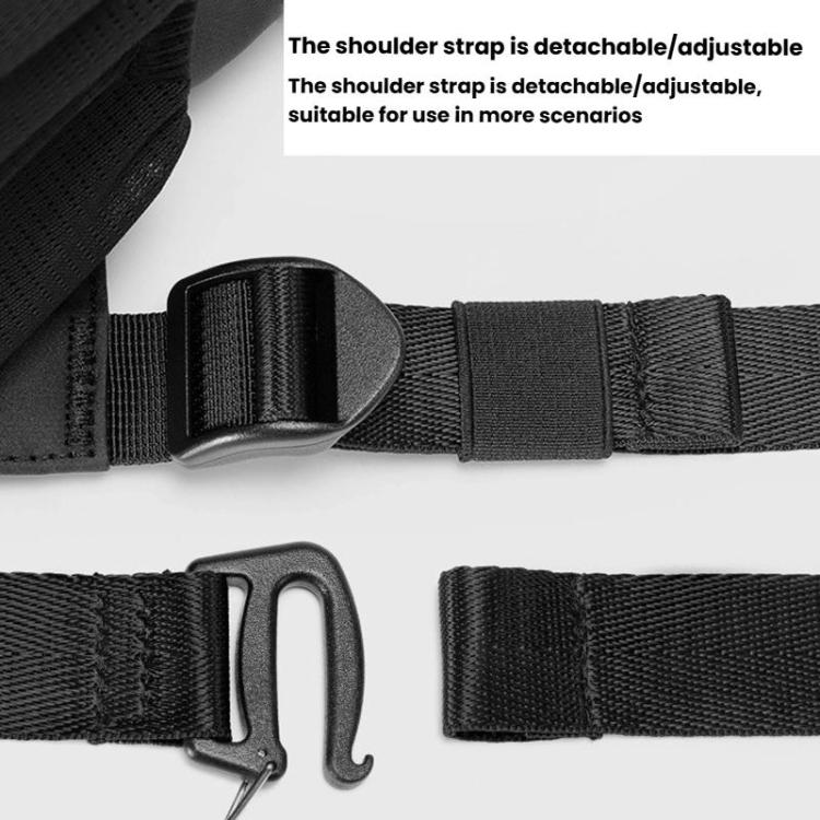 Cwatcun D198 Small Expandable Single Shoulder Camera Bag Waterproof Multi-Function Camera Bag - Black
