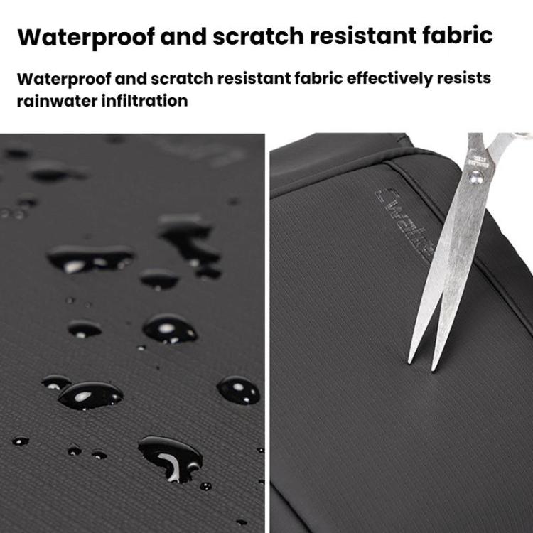 Cwatcun D198 Small Expandable Single Shoulder Camera Bag Waterproof Multi-Function Camera Bag - Black