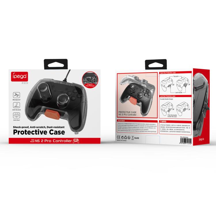 For Nintendo Switch 2 Pro ipega Controller Protective Hard Case Dustproof Storage Box with Charging Port Access