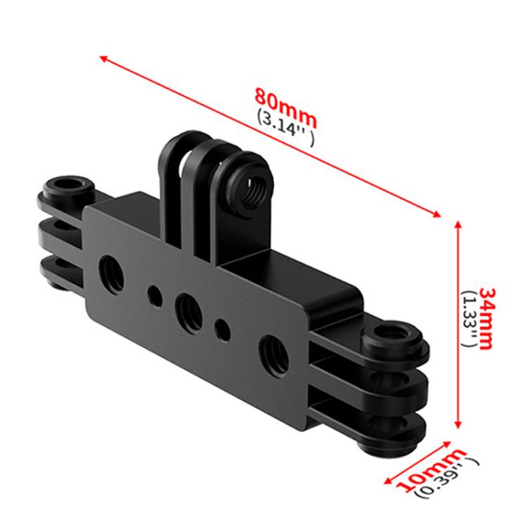 3 Card Aluminum Alloy 3 Station Live Streaming Stand Action Camera Multi Functional Expansion Adapter Accessory