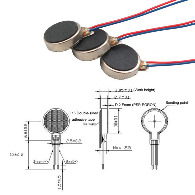 5pcs DC Flat Button Motor Toy Beauty Instrument Vibration Motor - XHXDZ-1027