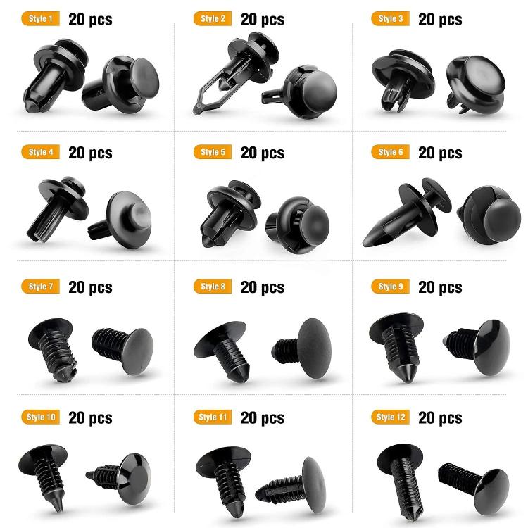 240pcs/Set Boxed Automotive Buckle Mixed Parts Tool - Screwdriver + 4pcs /Set