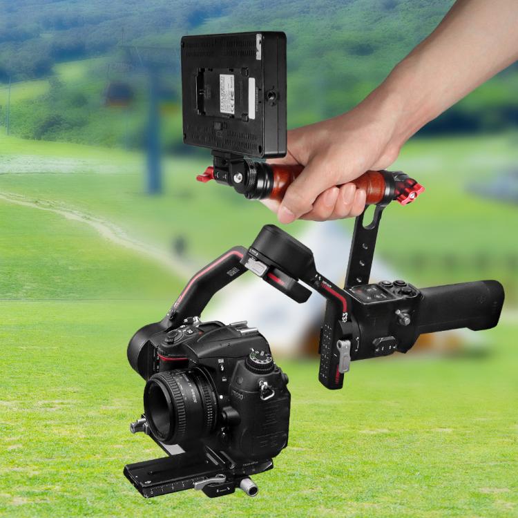 Gimbal Wooden Handle Chute Snail Gimbal Side Handle Grip,For DJI RS 4 Mini / 4 PRO / 3 / 3 Mini / 3 PRO / 2, Spec: Single Handle