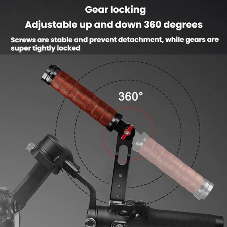 Gimbal Wooden Handle Chute Snail Gimbal Side Handle Grip,For DJI RS 4 Mini / 4 PRO / 3 / 3 Mini / 3 PRO / 2, Spec: With Chute And Snail Gimbal
