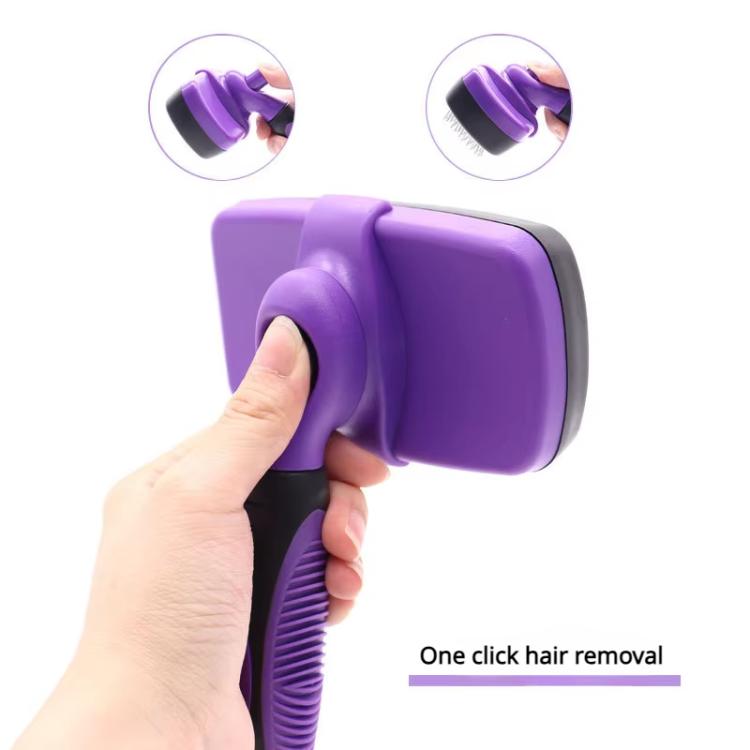 Pet Deshedding Brush for Cats & Dogs 1-Click Release Hair Remover Tool Grooming Brush, Size: Large