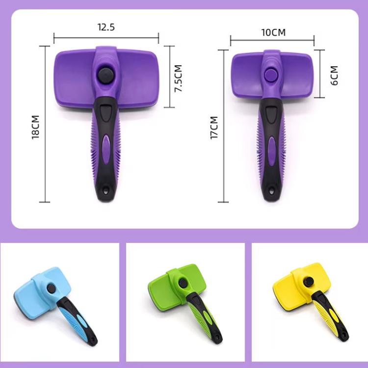 Pet Deshedding Brush for Cats & Dogs 1-Click Release Hair Remover Tool Grooming Brush, Size: Small