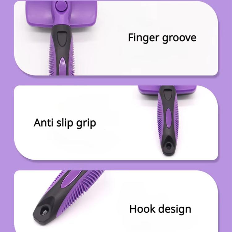 Pet Deshedding Brush for Cats & Dogs 1-Click Release Hair Remover Tool Grooming Brush, Size: Small