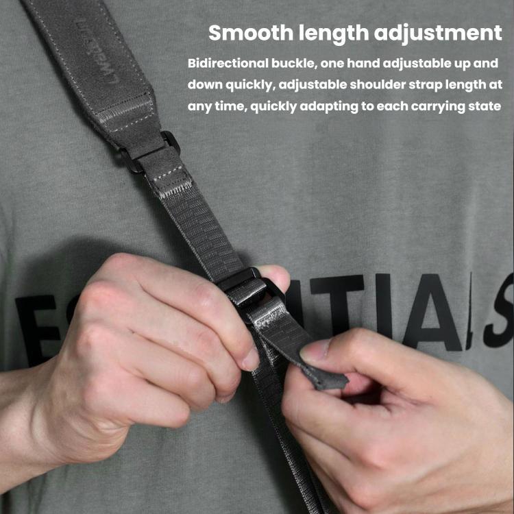 Cwatcun D213  Medium Universal Camera Shoulder Strap Matte Leather Quick Release Strap - Dark Gray