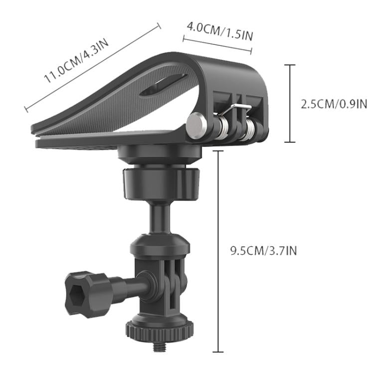 Car Sun Visor Bracket Panoramic Sports Camera Phone Vehicle Mount Base - With Phone Clip