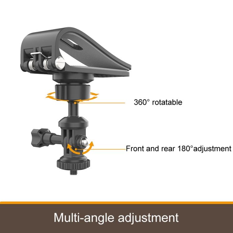 Car Sun Visor Bracket Panoramic Sports Camera Phone Vehicle Mount Base - With Phone Clip