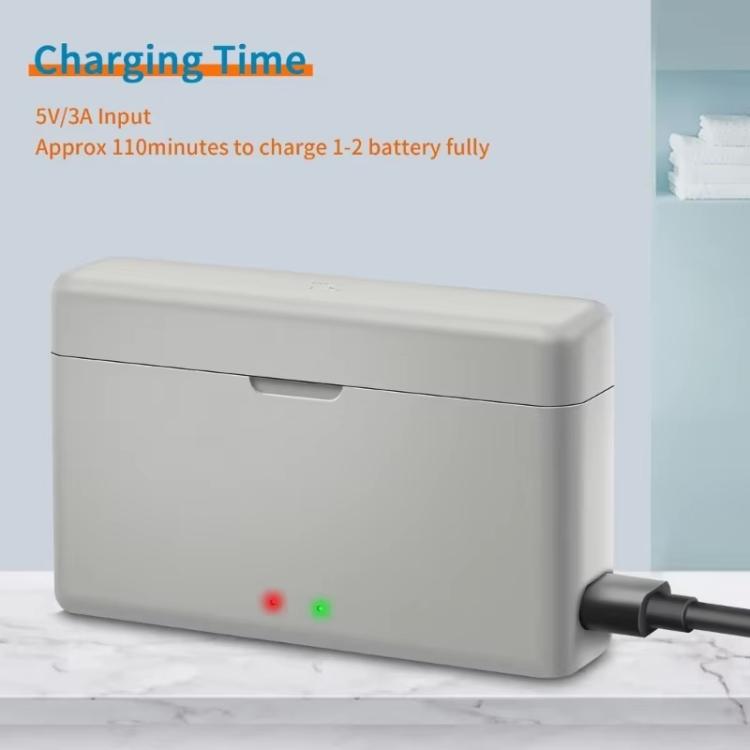 For Insta360 Ace Pro 2/Ace Pro/Ace YX Dual-Slot Fast Charger Battery Charging Station - Silver Gray