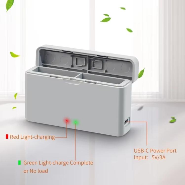 For Insta360 Ace Pro 2/Ace Pro/Ace YX Dual-Slot Fast Charger Battery Charging Station - Silver Gray