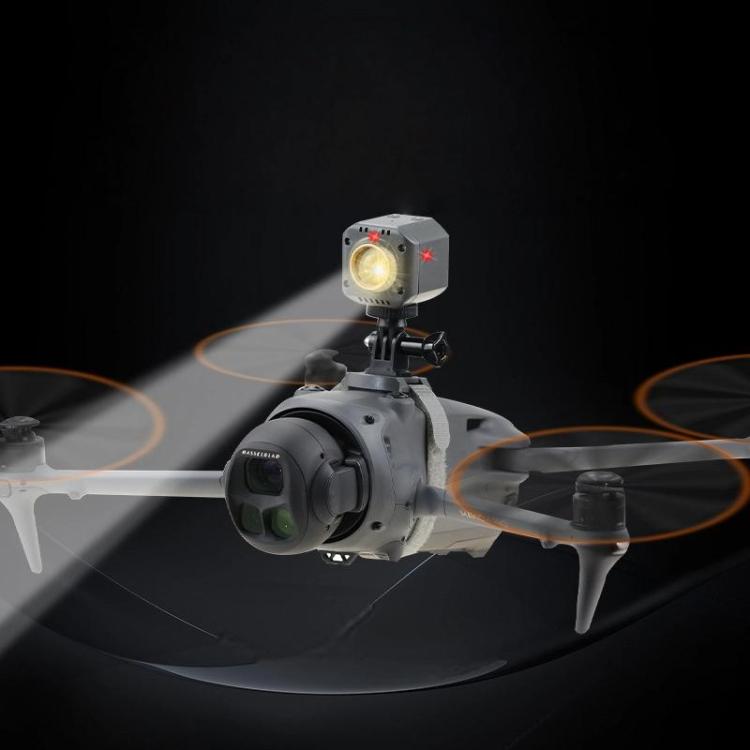 For DJI Mavic 4 Pro Drone YX 300LM Adjustable LED Spotlight Night Flight Searchlight with 3 Modes - Black