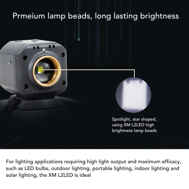 For DJI Mavic 4 Pro Drone YX 300LM Adjustable LED Spotlight Night Flight Searchlight with 3 Modes - Black