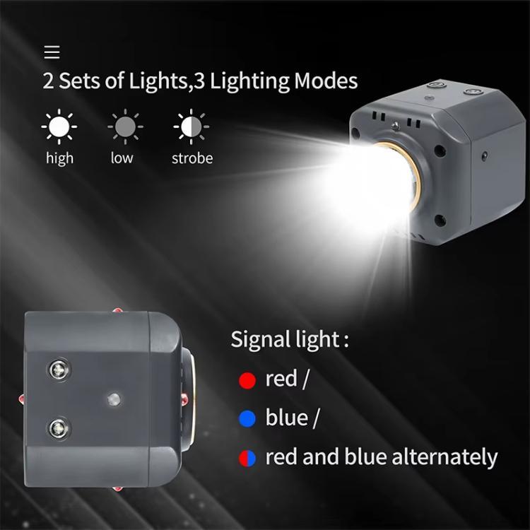 For DJI Mavic 4 Pro Drone YX 300LM Adjustable LED Spotlight Night Flight Searchlight with 3 Modes - Black