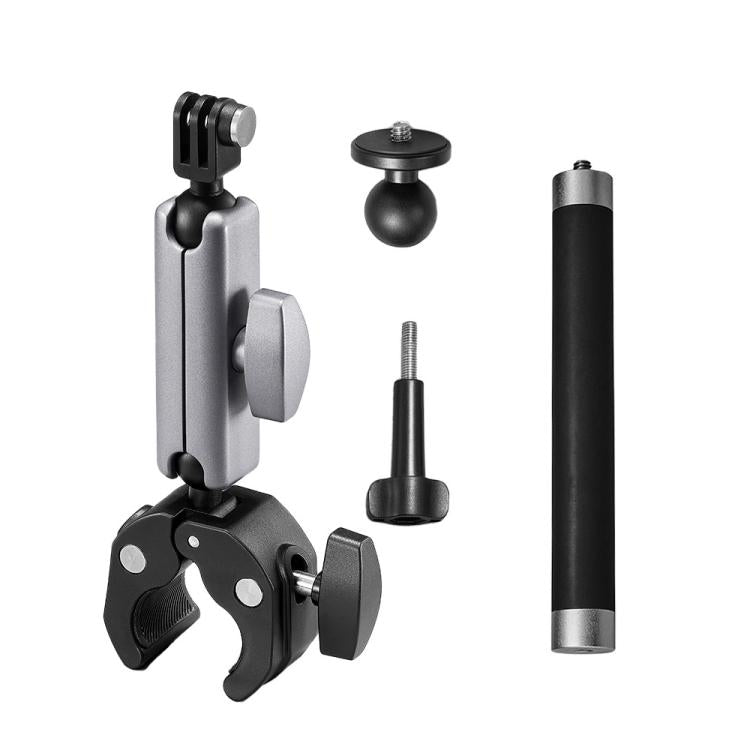 For GoPro / DJI / Insta 360 Action Cameras Cycling Bracket Bike Motorcycle Handlebar Mount, Spec: With 15cm Extension Rod