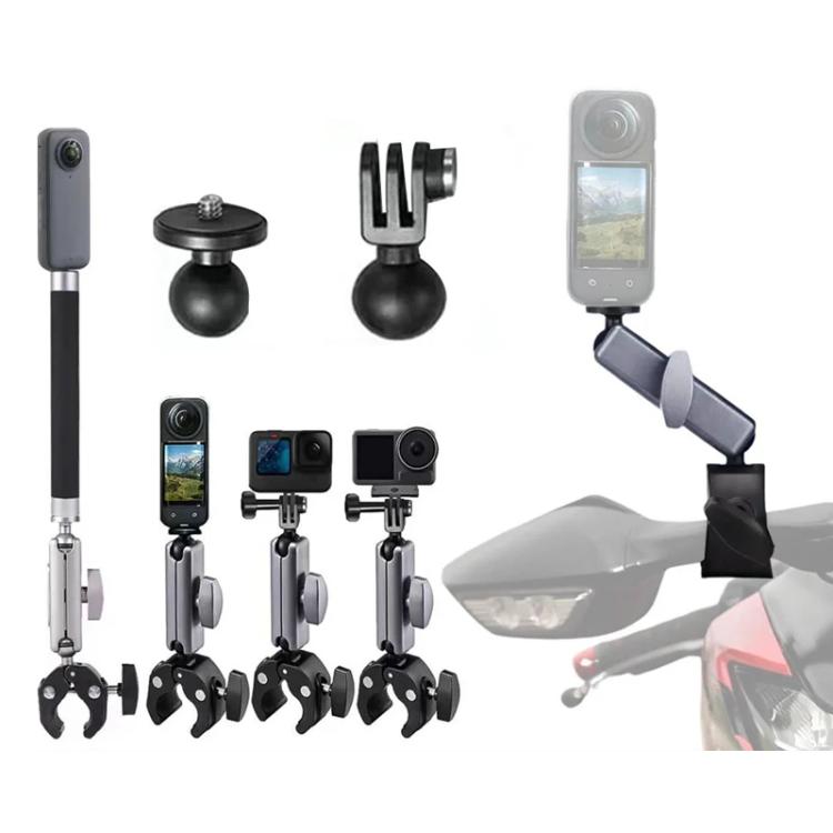 For GoPro / DJI / Insta 360 Action Cameras Cycling Bracket Bike Motorcycle Handlebar Mount, Spec: Standard 5 In 1