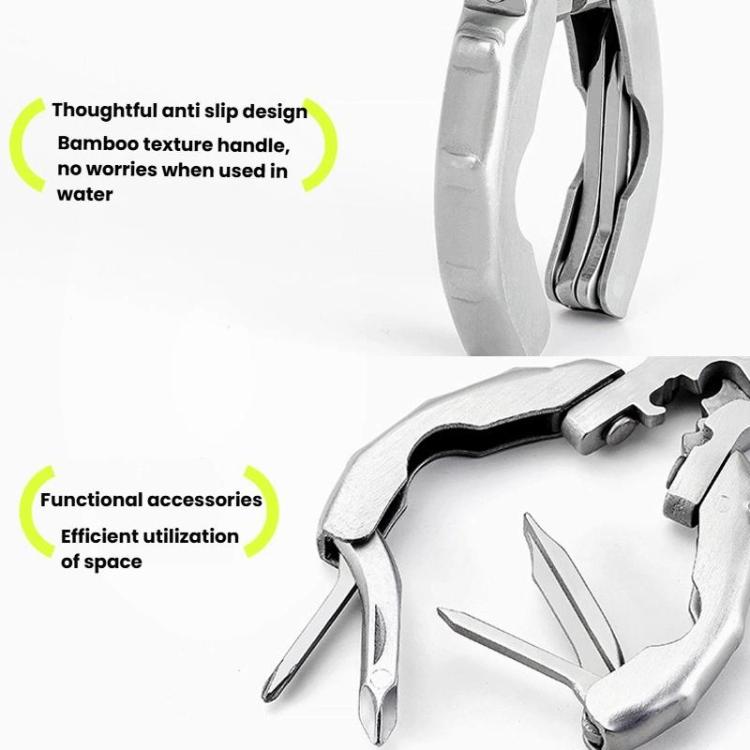 9 In 1 Stainless Steel Multi-Purpose Clamp Screwdriver Portable EDC Tool Bottle Opener