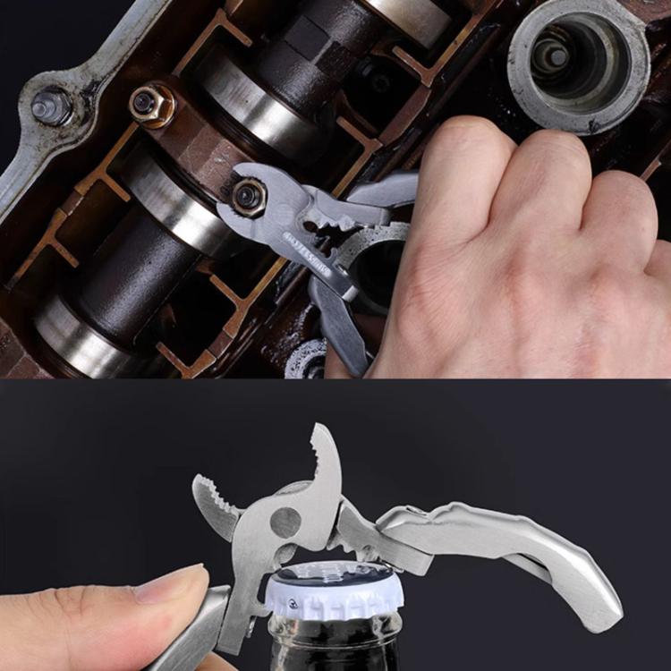 9 In 1 Stainless Steel Multi-Purpose Clamp Screwdriver Portable EDC Tool Bottle Opener