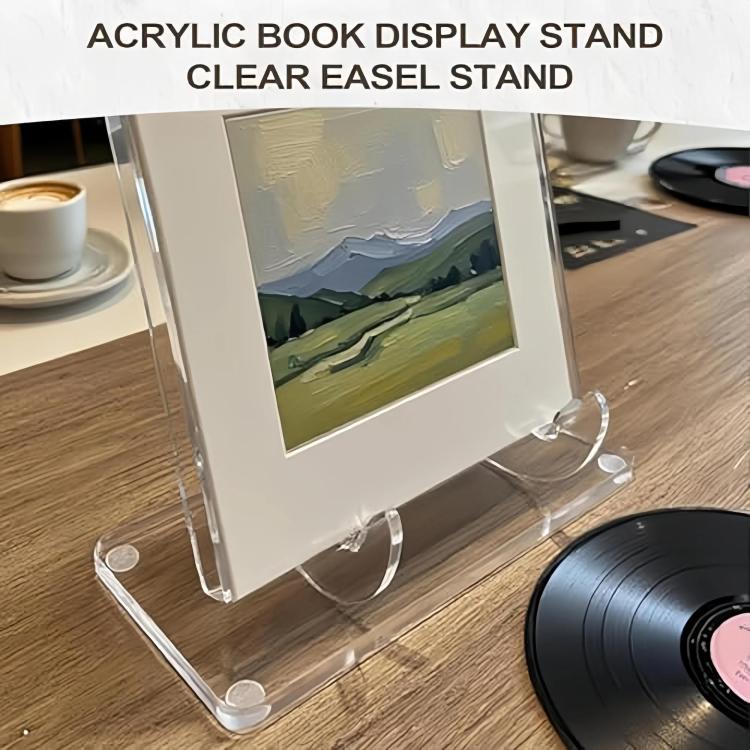 Acrylic Picture Frame Stand Dinner Plate Postcard Record Holder - YX187