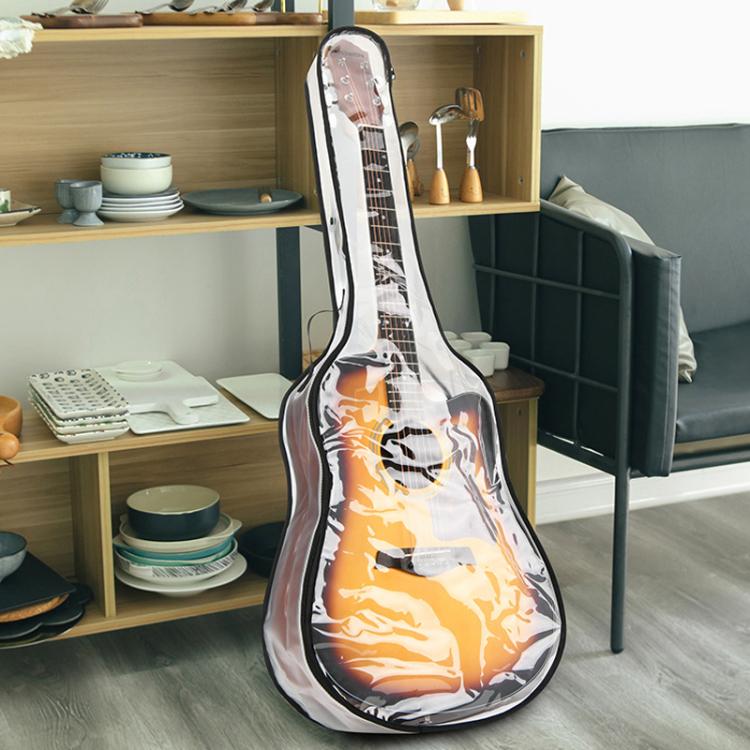 40-41 Inch Electric Guitar Dust Cover Transparent TPU Gig Bag With Dual Zippers Protective Storage Case - 101-G003-050002