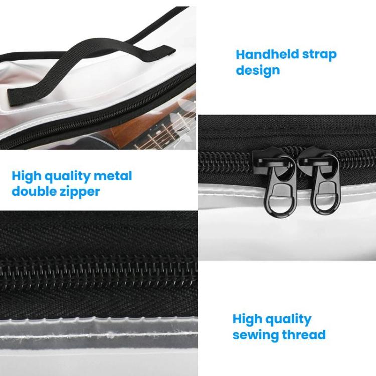 40-41 Inch Electric Guitar Dust Cover Transparent TPU Gig Bag With Dual Zippers Protective Storage Case - 101-G003-050002