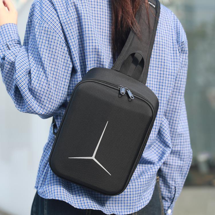 For DJI Mini 2 / 2 SE / 4K Fly More Combo BKano M4K-004 Hard Shell Portable Chest Bag Crossbody Backpack - Black