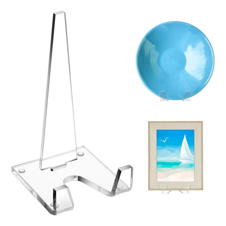 2pcs /Set Acrylic Picture Frame Stand Dinner Plate Postcard Record Holder