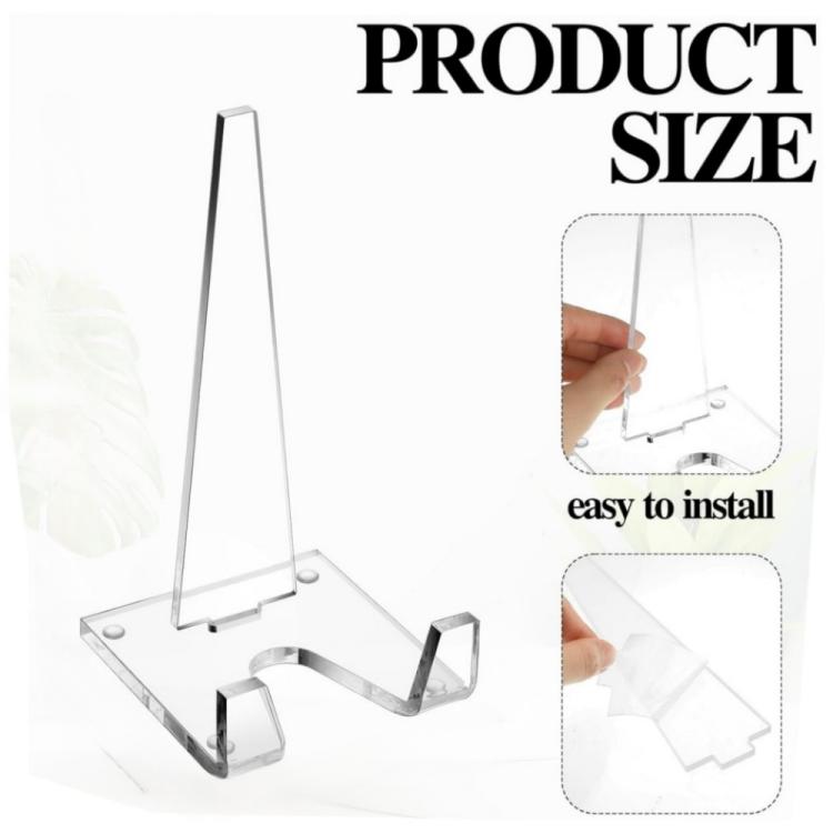 1pc Acrylic Picture Frame Stand Dinner Plate Postcard Record Holder