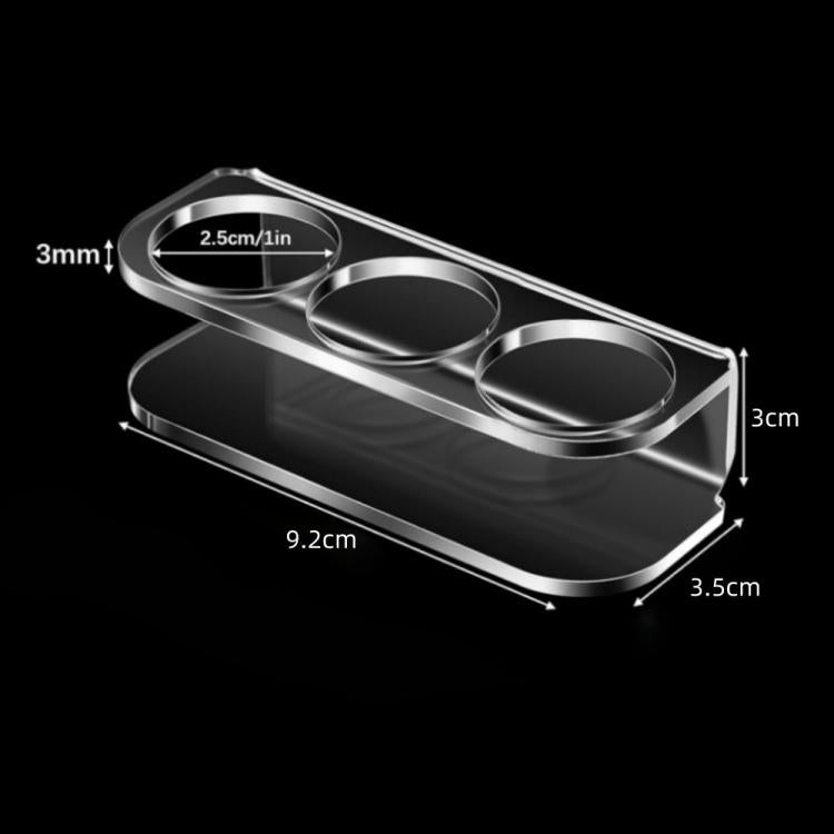 3-Hole Acrylic Tabletop Bottle Storage Stand - 2pcs /Set