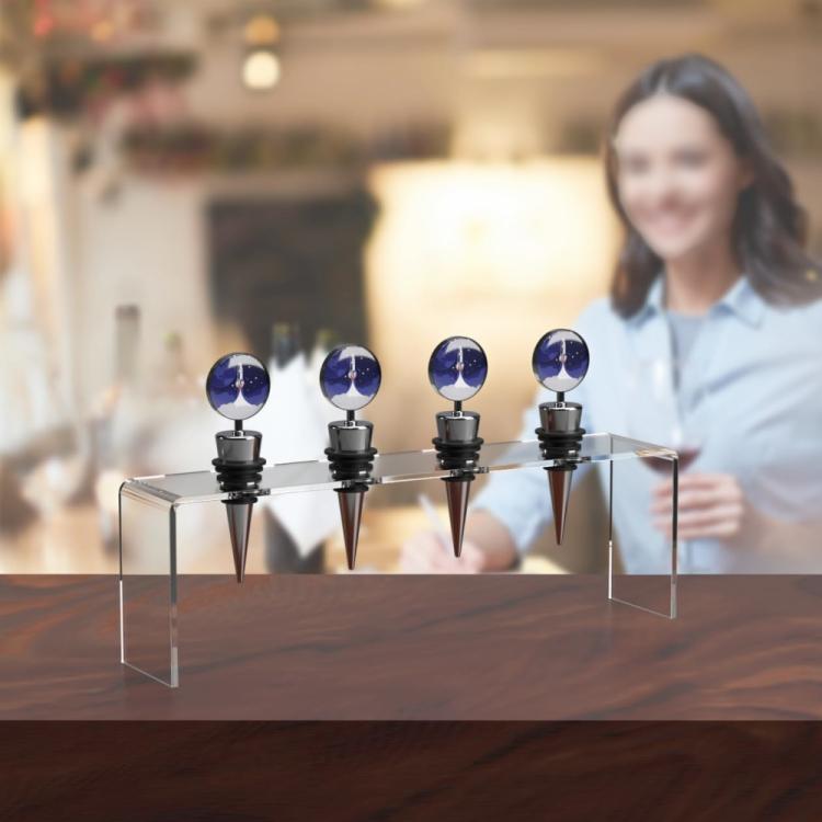 2pcs /Set Acrylic Wine Bottle Cork Storage and Display Stand