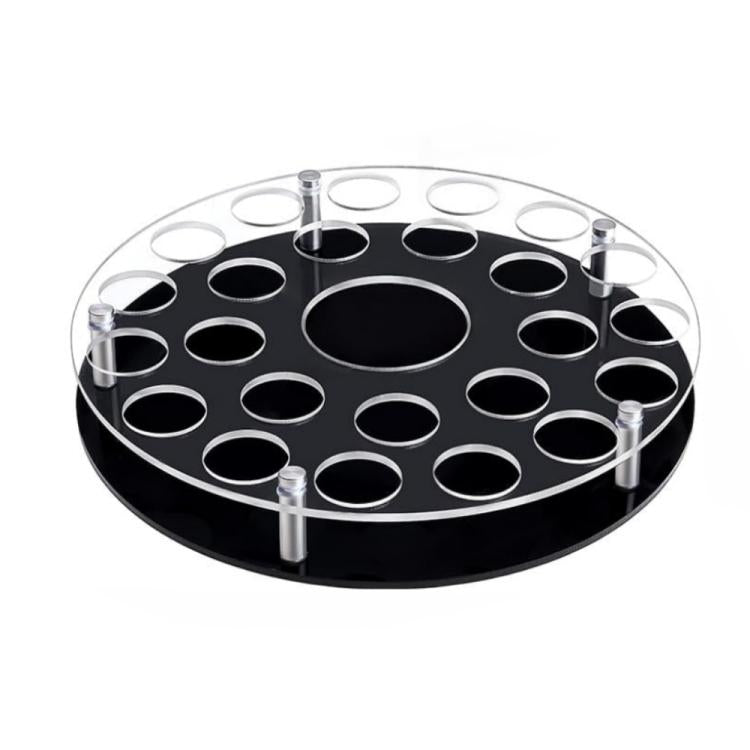 25-hole Wine Glass Tray Stand With Center Bottle Slot - YX183