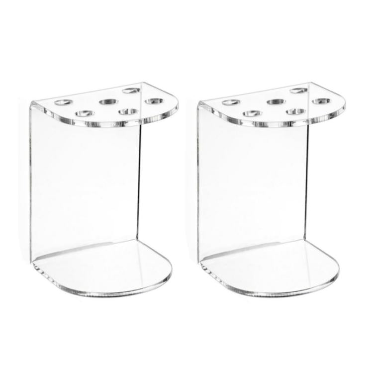 2pcs 6-Hole Acrylic Scissor Barber Tool Storage Display Stand