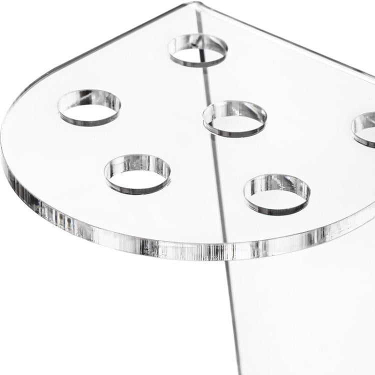 2pcs 6-Hole Acrylic Scissor Barber Tool Storage Display Stand