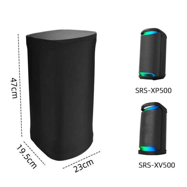 For Sony SRS-XV500/XP500 Speaker TXESIGN Lycra Elastic Dustproof Cover Stretchable Protective Sleeve - Black