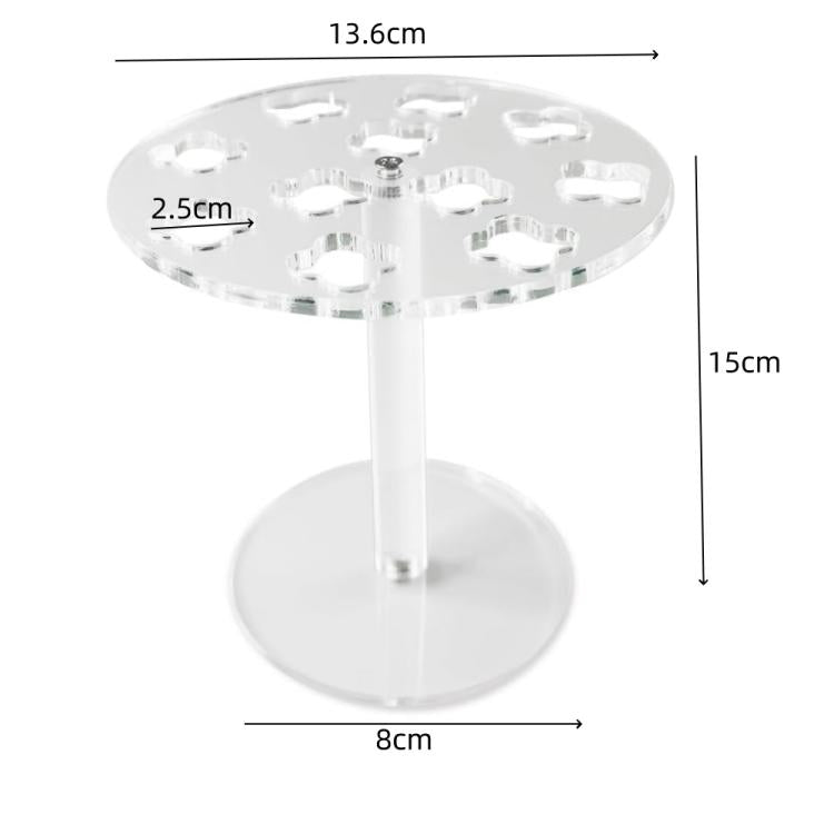 1pc 11-Hole Acrylic Wall-Mounted Scissor Barber Tool Storage Display Stand